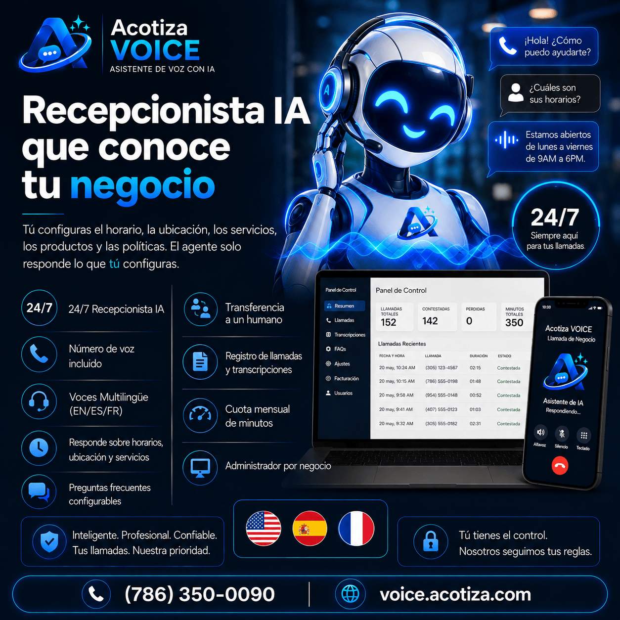 Una recepcionista que conoce tu negocio